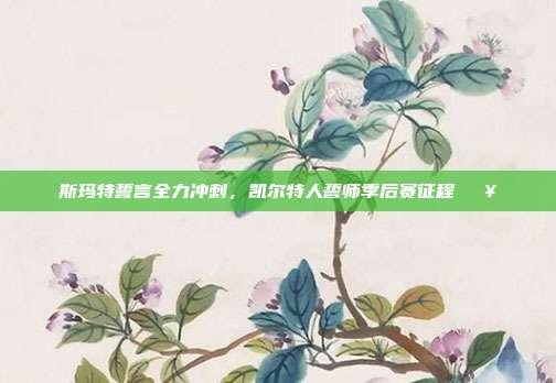 斯玛特誓言全力冲刺，凯尔特人誓师季后赛征程💥