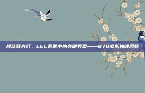 战队聚光灯，LEC赛季中的亮眼表现——870战队独领风骚