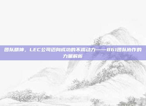 团队精神，LEC公司迈向成功的不竭动力——861团队协作的力量解析