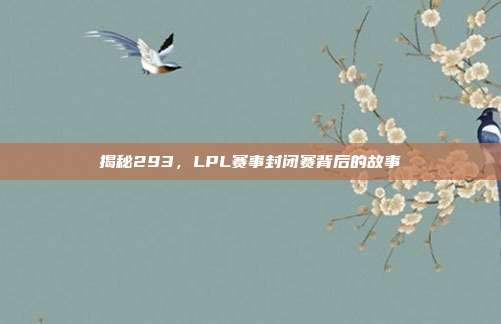 揭秘293，LPL赛事封闭赛背后的故事